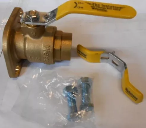 1-1/4 SWT Brass Uni Flange Isolator Ball Valve "