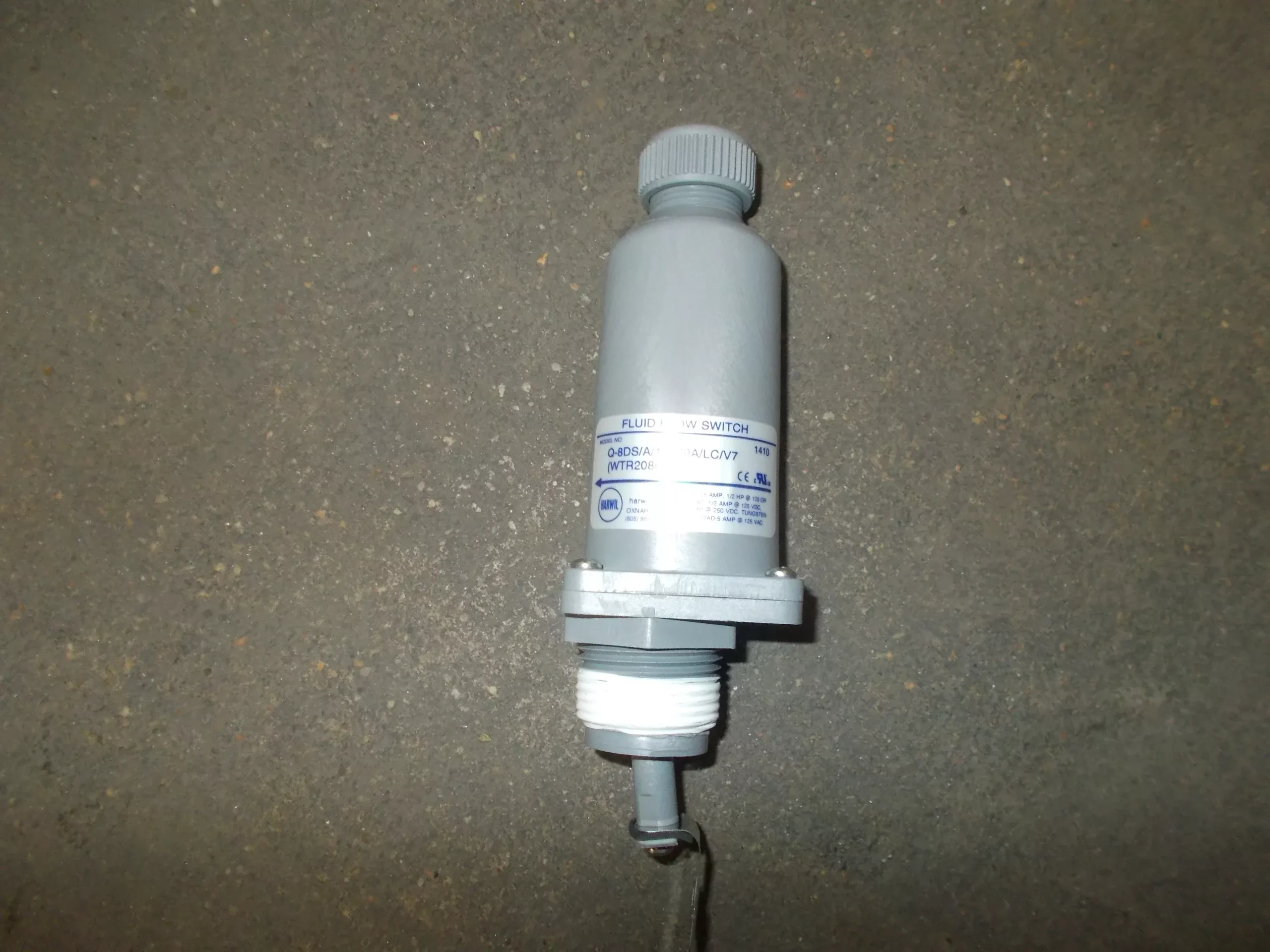 1/2 HP SPST Fluid Flow Switch, 125-250 VAC