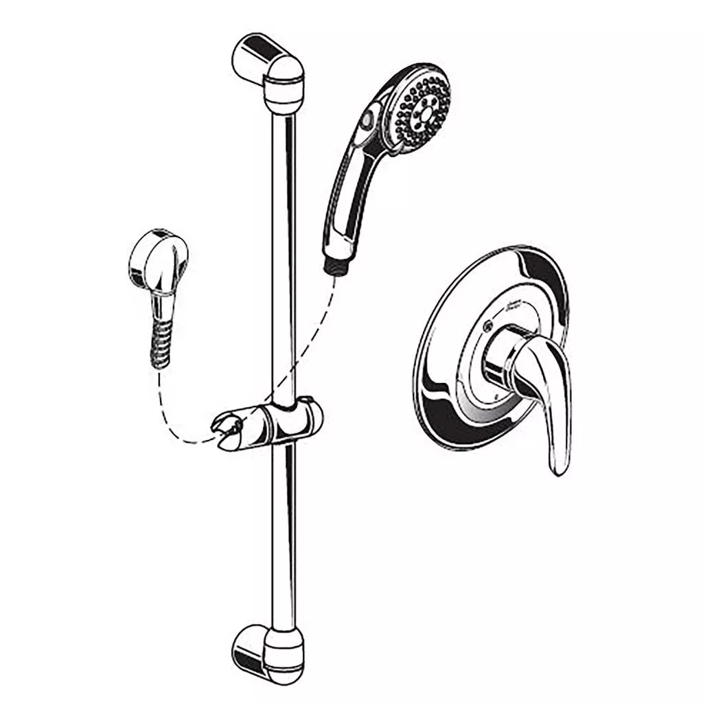 1.5 GPM Flowise Chrome Commercial Shower System Kit