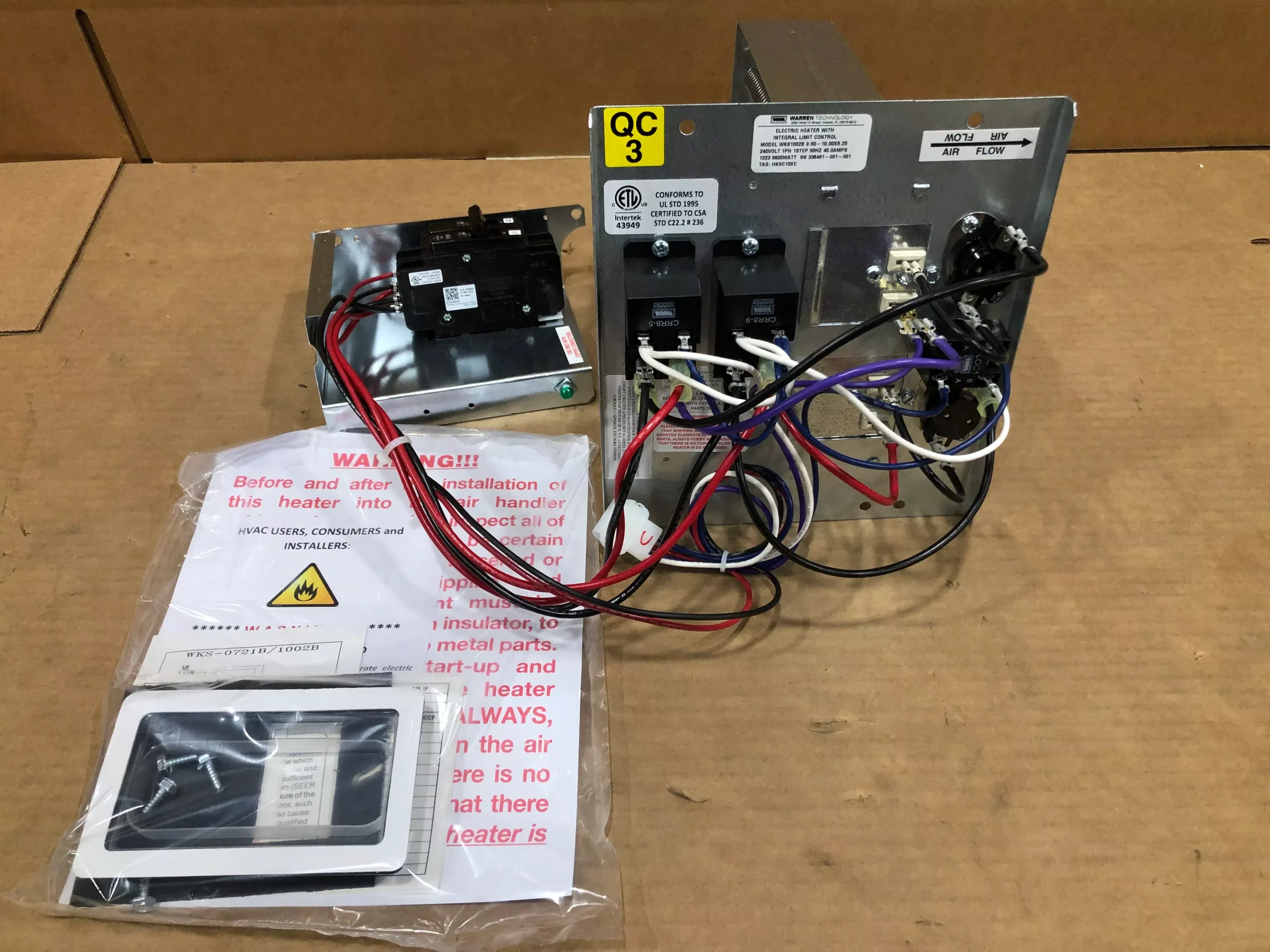 10 kW Electric Heat Kit 240/60/1