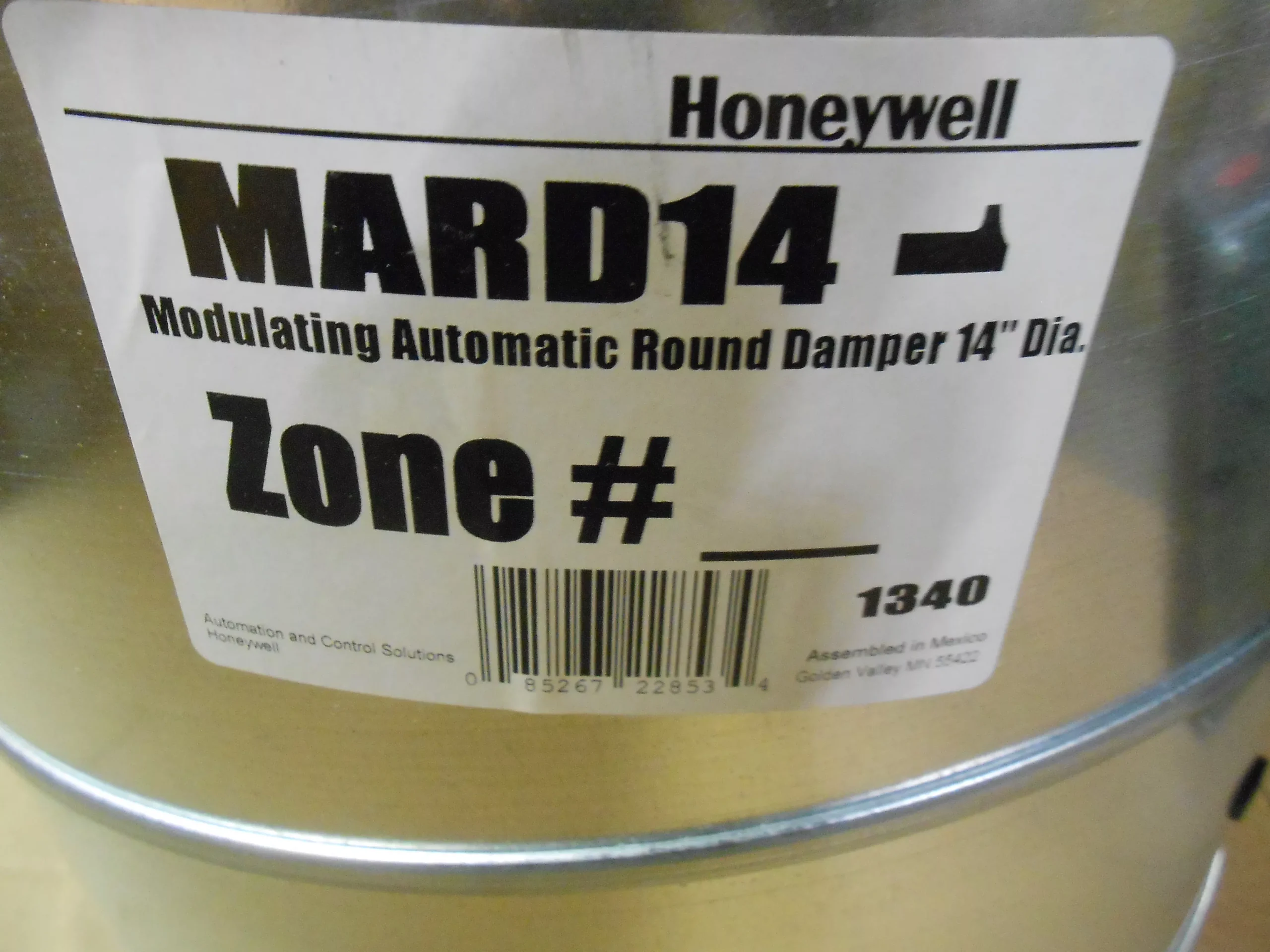 14" Modulating Automatic Round Damper 24V
