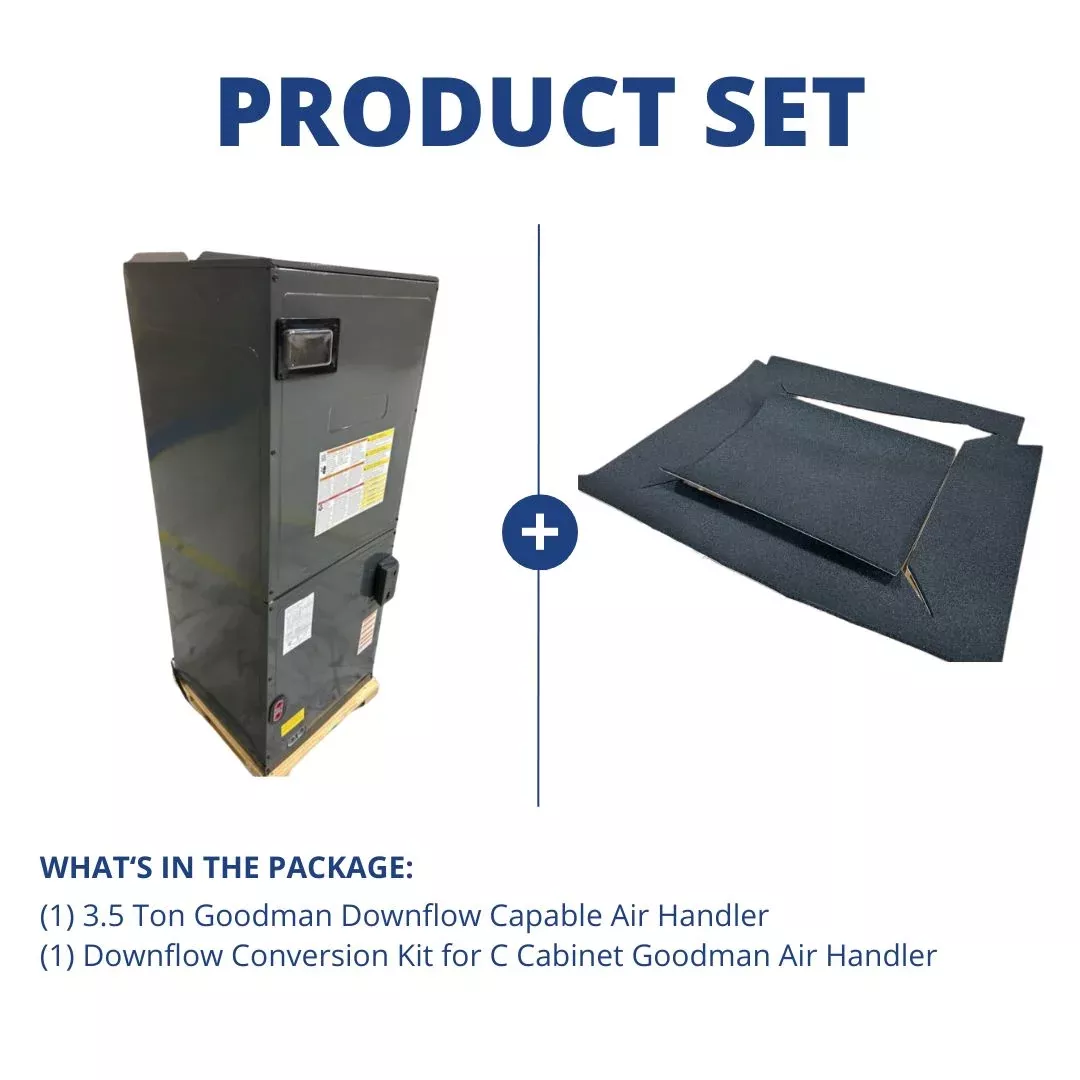 3.5 Ton Downflow Capable Air Handler R-410A with a Downflow Kit
