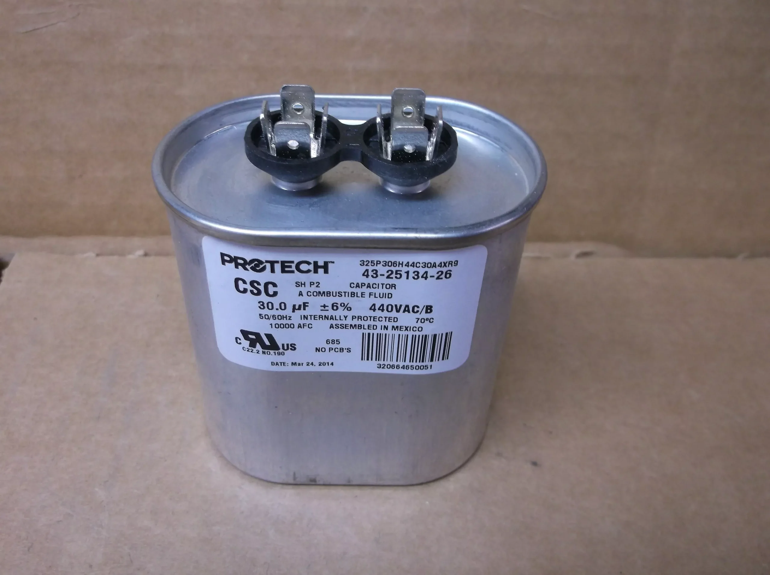 30UFx 440VAC Oval Run Capacitir