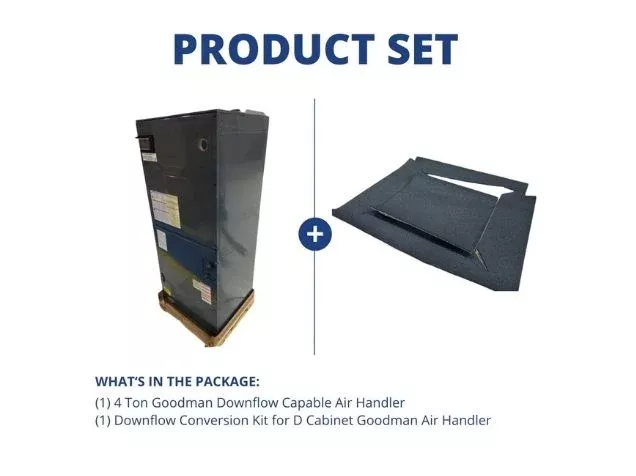 4 Ton Downflow Capable Air Handler R-410A with a Downflow Kit24w