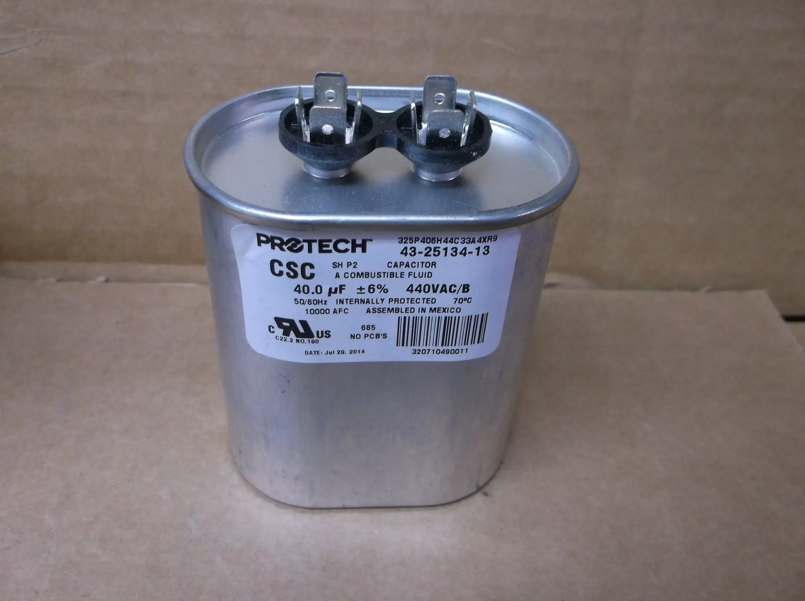 40UFx 440VAC Oval Run Capacitor
