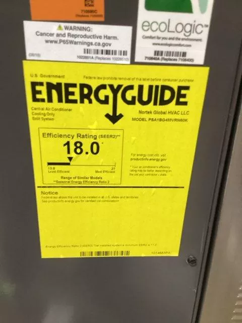 5 Ton Split-System Inverter Communicating Air Conditioner 208-230/60/1 R410A 20 SEER