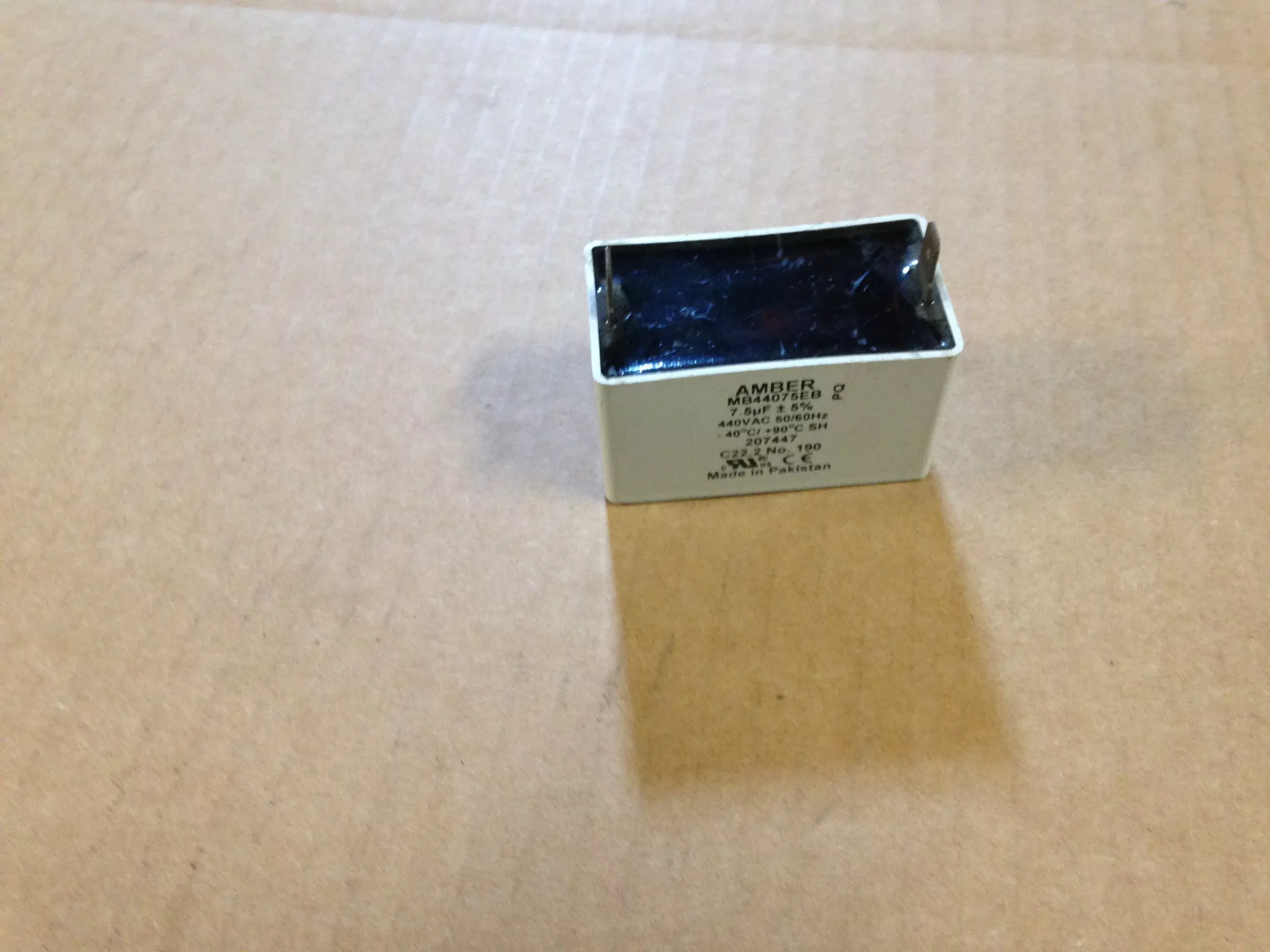 7.5UF X 440VAC Rectangle Capacitor, 50-60