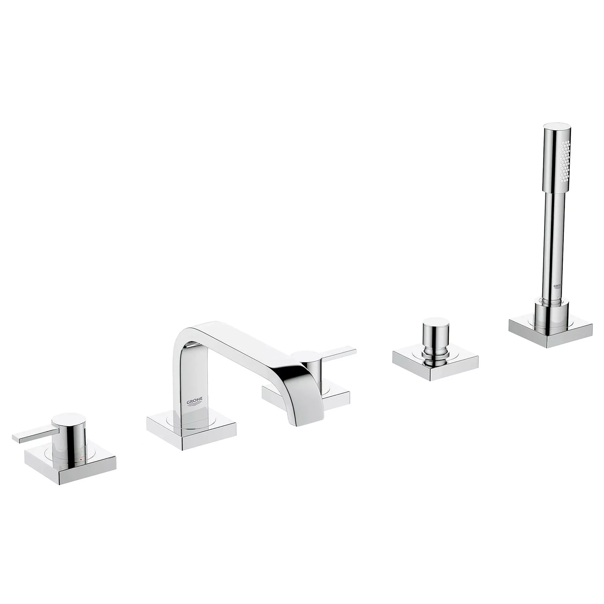Allure Five Hole Bathtub Faucet With Handshower Chrome