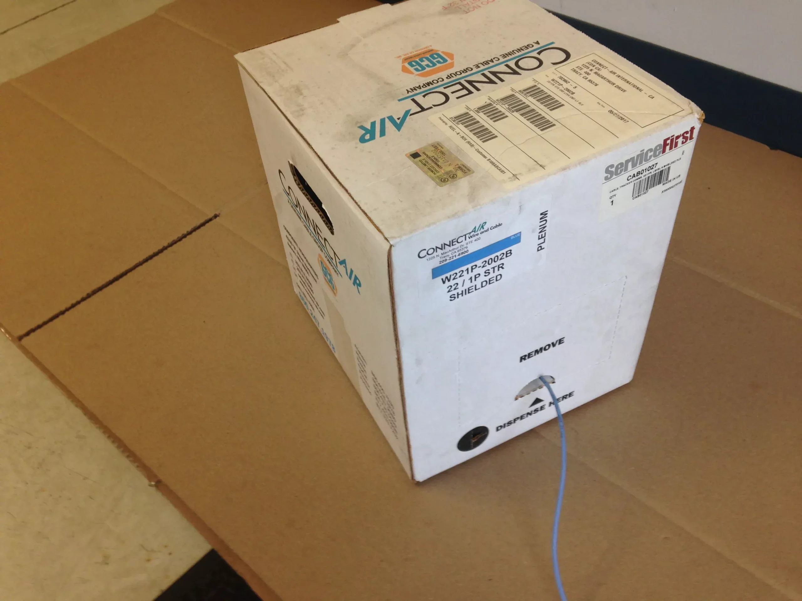 CABLE; TRACKER COMM5, 22/1 PR, LEVEL 4 SHIELDED, 1000'