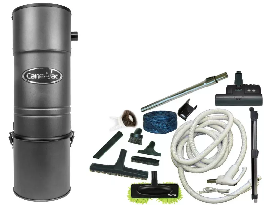Cana-Vac ACAN60A Central Vacuum and ET-1 35 Foot Combo Kit