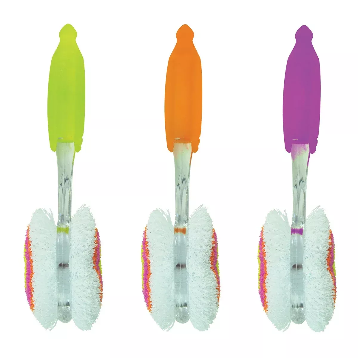 Casabella Clear Handle Double Mesh Scrubber