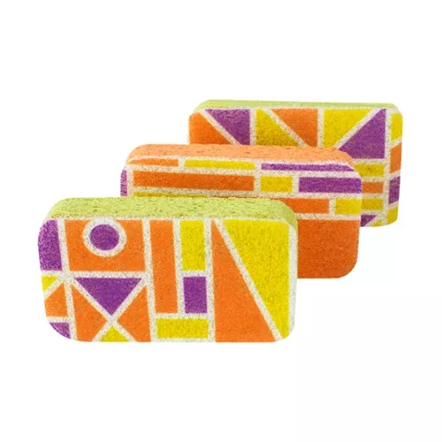 Casabella Mosaic Print Cellulose Scrub Sponges