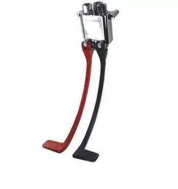 Chrome Wall Mount Double Pedal Valve with Long Pedals