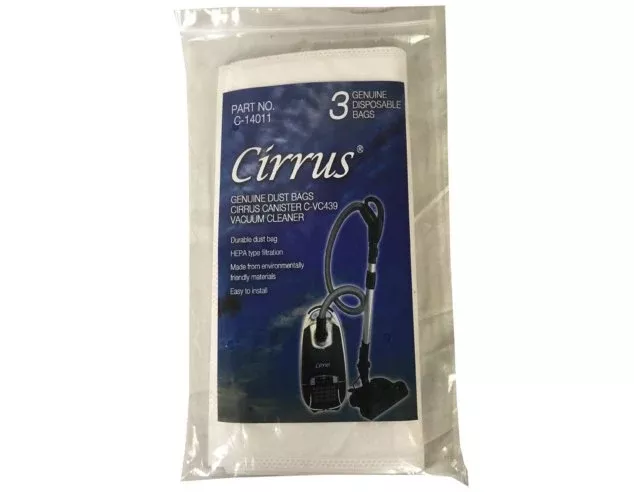 Cirrus 401020 3 Pack of HEPA Cloth Type Paper Bags