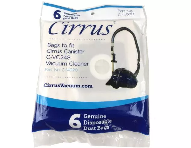 Cirrus C-14020 6 Pack of Canister Paper Bags