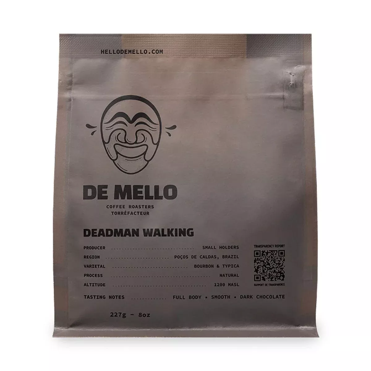 De Mello Deadman Walking Whole Bean Coffee, 227 g