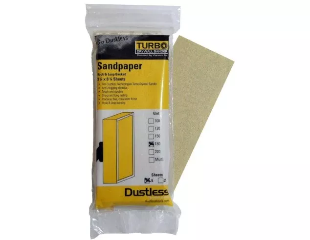 Dustless 54202 Sandpaper 180 Grit 25pk