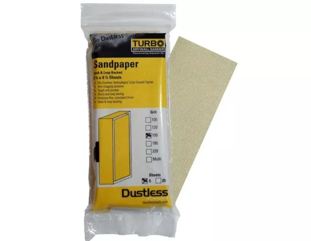 Dustless 54702 Sandpaper 150 Grit 25pk