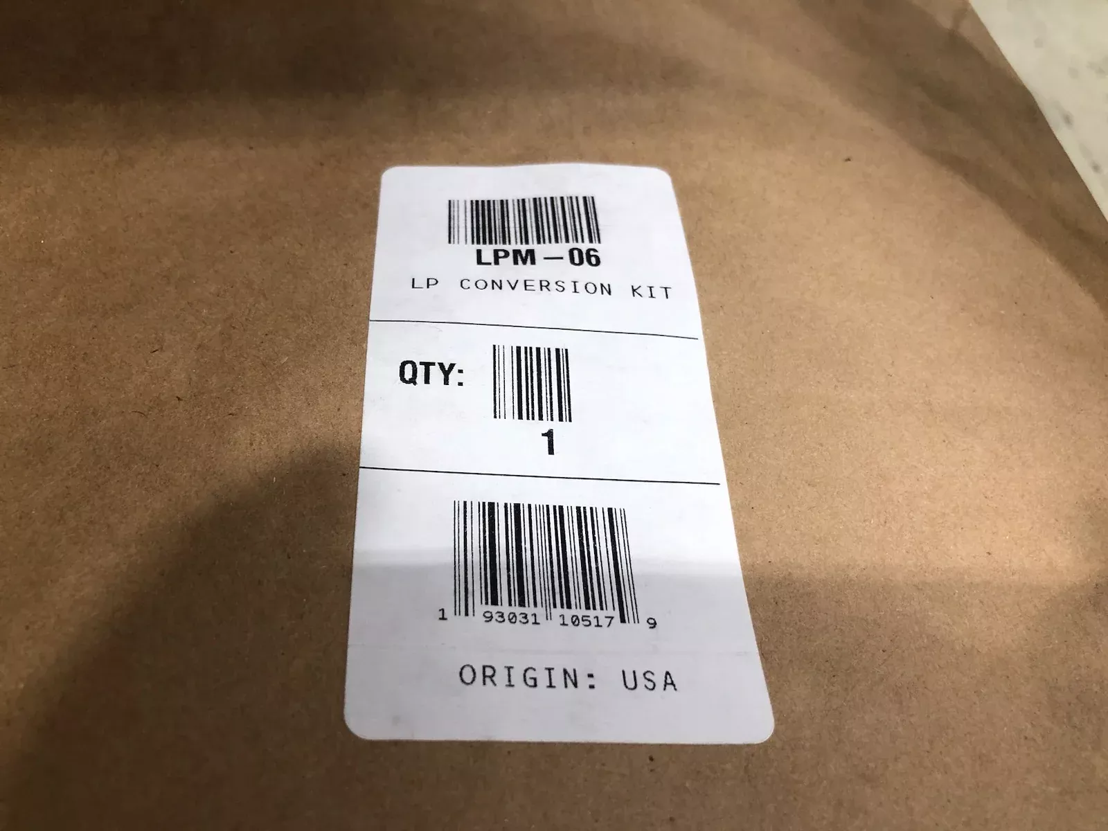 LP Kit For 2-Stage Goodman Furnace