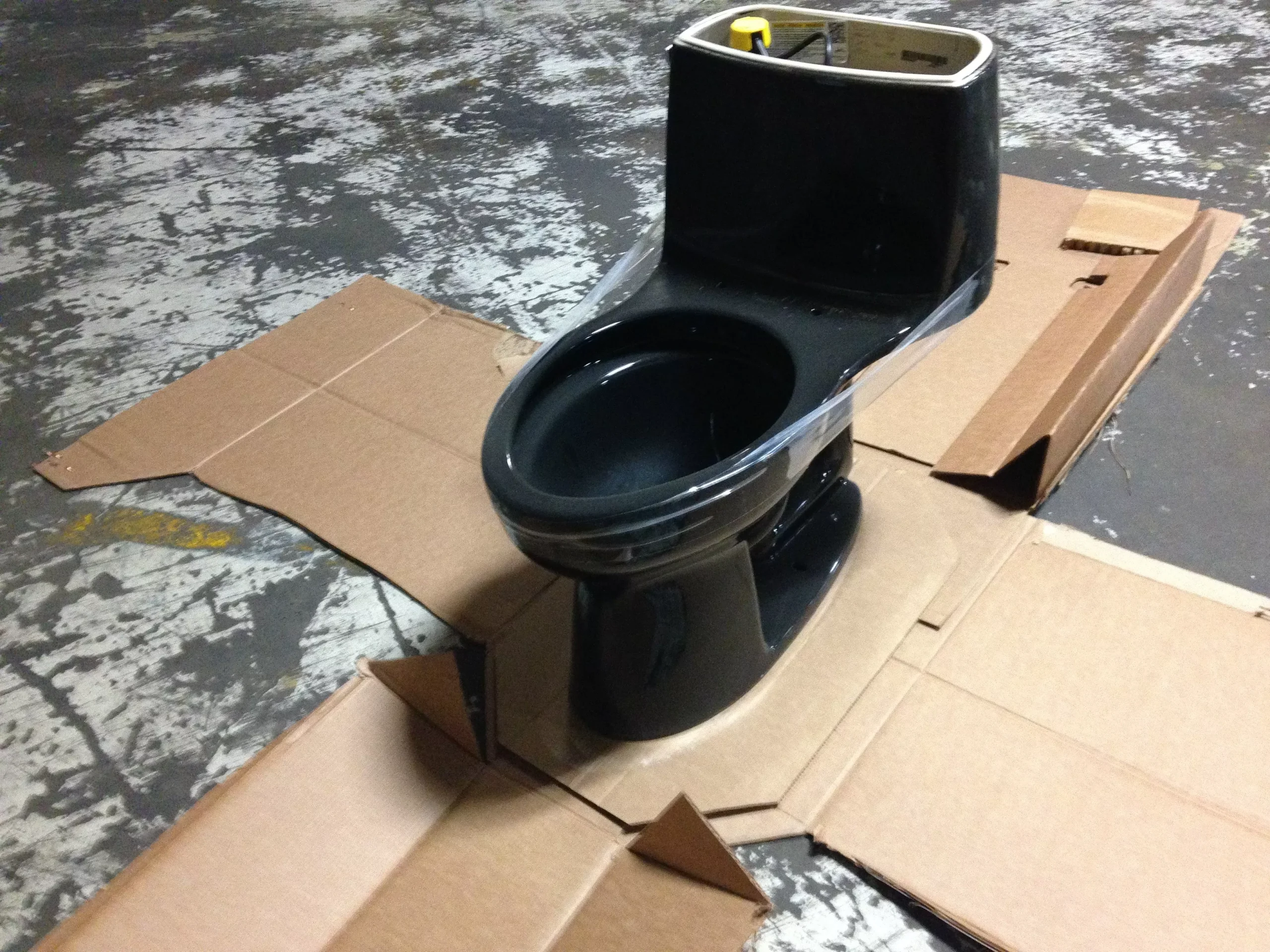 Santa Rosa One Piece Compact Elongated Toilet, Black