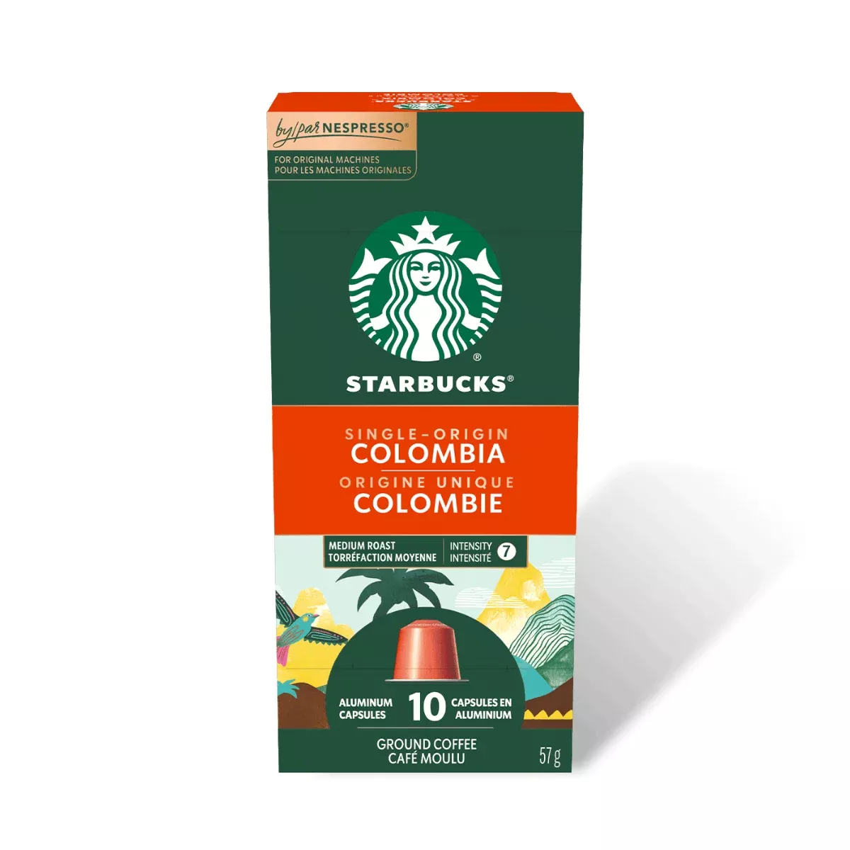 Starbucks Colombia Nespresso OriginalLine Compatible Capsules, 10 Pack