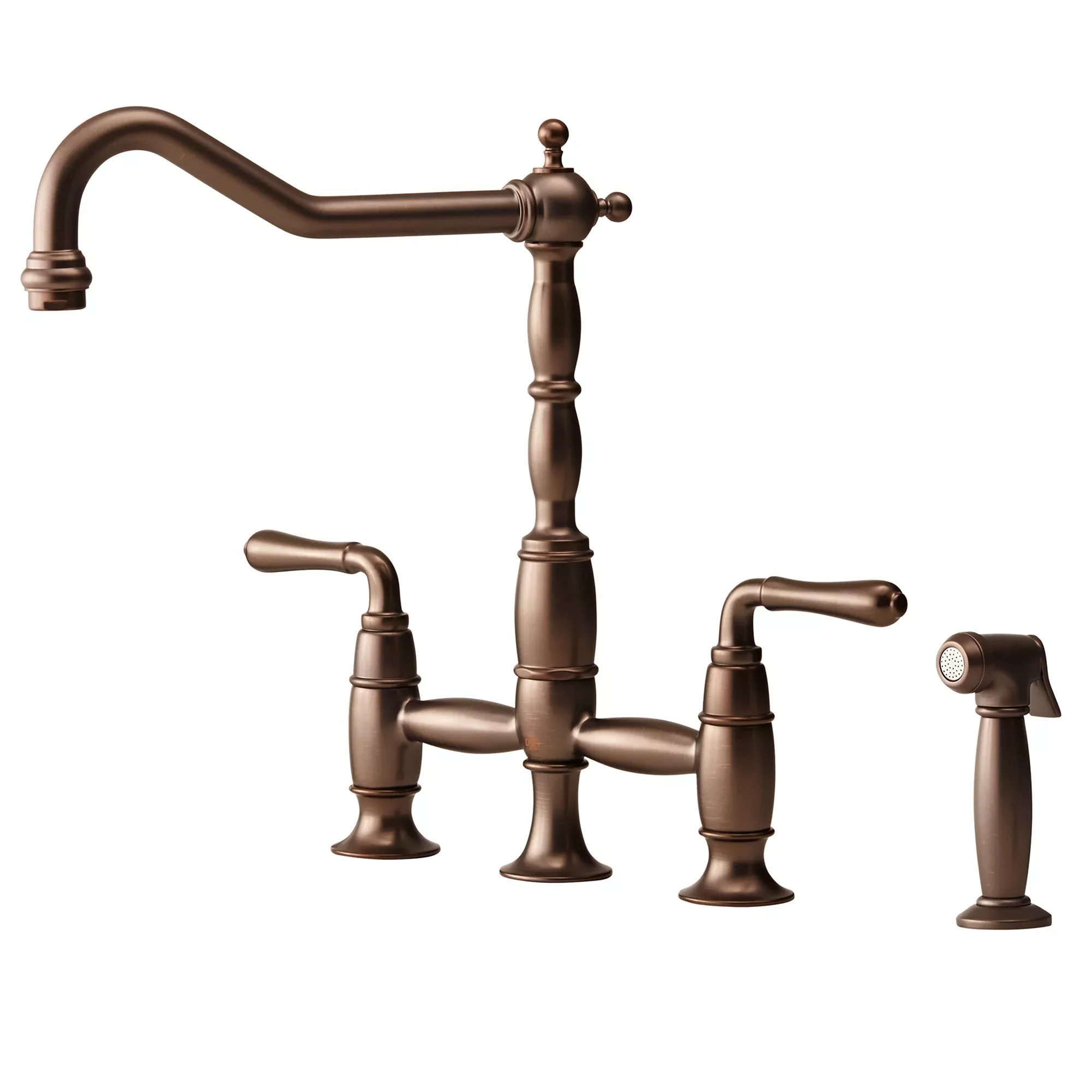 Victorian Widespread Kitchen Faucet with Side Spray